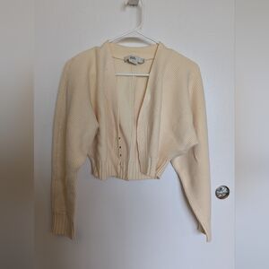 Love bonito Slouchy Knit Crop Cardigan (Cream)